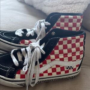 Vans Kids Sneakers - Red and White Checkered